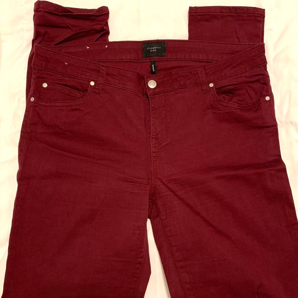 NWOT Maroon Skinny Pants
